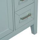 30" Bathroom Vanity without Sink, Cabinet Base Only, Bathroom Cabinet with Drawers, Solid Frame and MDF Board, Green