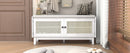 TREXM Boho Rattan Entryway Bench with Storage