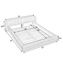 Modern Upholstered Bed Frame With Thick Fabric And Headboard