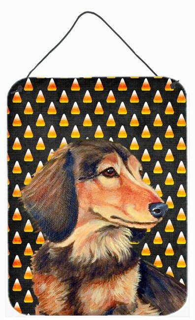 Dachshund Candy Corn Halloween Portrait Wall or Door Hanging Prints