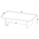 Max Rectangular Engineered Laminate Coffee Table Black