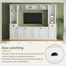 Minimalist Entertainment Wall Unit Set With Bridge For TVs Up To 75"