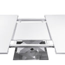 Rectangle Dining Table, Stretchable, X Shape Legs - White by HouseOfZazla