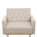 Accent Chair, leisure single sofa with Rose Golden feet