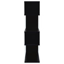 Emelle 63-inch 4-shelf Glass Panel Bookshelf Black