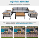 4 Pieces Outdoor Sectional Sofa Set 5 Person Patio Seating Group Outdoor Conversation Set With Cushions And A Coffee Table For Patios by HouseOfZazla
