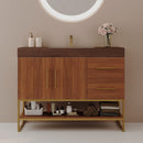 36" Modern Free-Standing Bathroom Vanity with Seamless Ceramic Sink