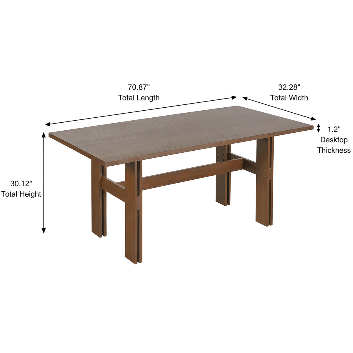 7-Piece Mid-Century Dining Table Set, photo 10 of 10