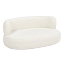 Shep 36' Curved Dog Sofa Bed, Medium, Ivory White Boucle