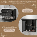 Bathroom Vanity With Medicine Cabinet, Storage Cabinet With 4 Drawers, Adjustable Shelf Mirror by Unique Piece Furniture