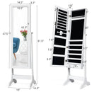 Lockable Mirrored Jewelry Cabinet Armoire Storage Organizer Box by LJGDeals