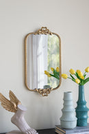 Ornate Gold Accent Tray with Mirrored Surface by HouseOfZazla