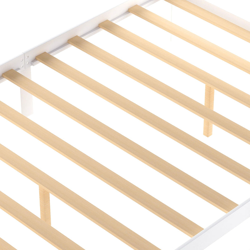 Full Size Platform Bed with Under Bed Drawers - White, photo 8 of 12