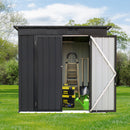 Metal garden sheds 6ftx4ft outdoor storage sheds black without inner foundation(OLD SKU:W135027883)