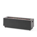 RECTANGULAT IRON FIRE PIT-50 000BTU WITH TANK HOLDER