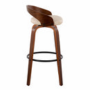 Grotto - Mid Century Modern Fixed Height Barstool & Swivel With Round Footrest (Set of 2) by HouseOfZazla