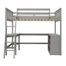 Loft Bed With Shelves With Desk by HouseOfZazla