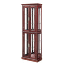 Curio Cabinet Lighted Curio Diapaly Cabinet With Adjustable Shelves And Mirrored Back Panel, Tempered Glass Doors (6 Tier), (E26 Light Bulb Not Included) by Unique Piece Furniture