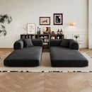 78.8' Compression Sofa,Convertible Floor Sofa Bed-with Pillow Back Support Armrest,Comfy Futon Couch Sleeper Bed,Loveseats Boneless Modular Sectional Sofa,Corduroy fabric,for Living Room,Bedroom,Black by HouseOfZazla