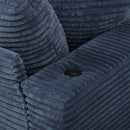 Oversized Loveseat Chaise With 2 USB Ports, 2 Cup Holders And 2 Throw Pillows by HouseOfZazla