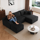 95" Cloud Sectional Sofa with 1 Ottoman