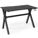 Ergonomic Gaming Desk with Mousepad and Cup Headphone Holder by LJGDeals
