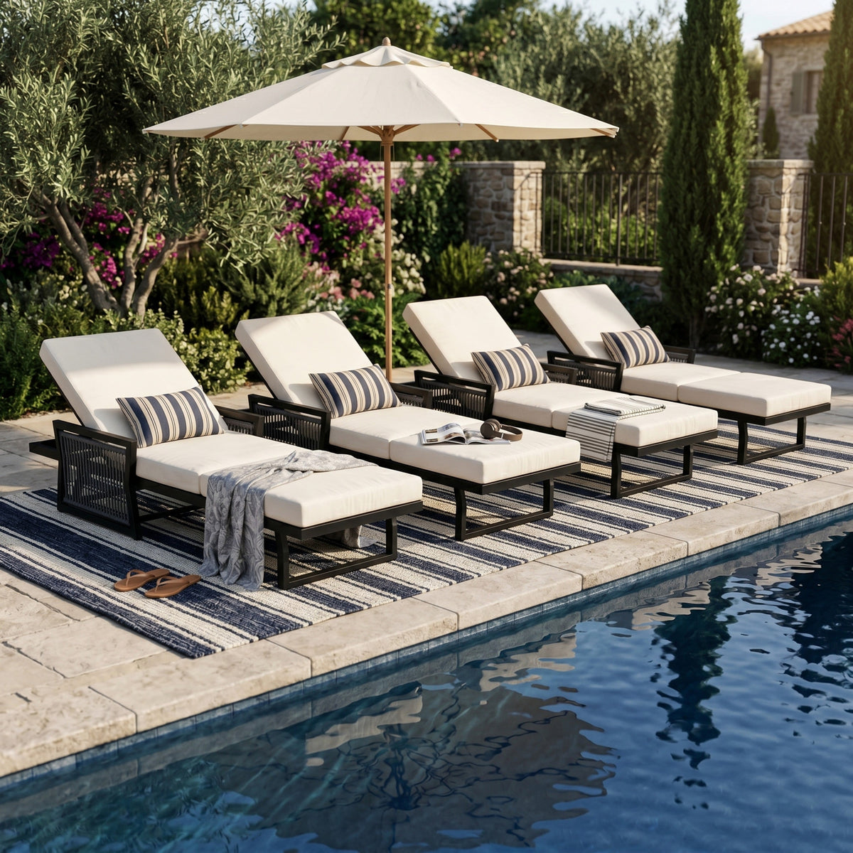 Black Mix Chaise Lounge Set, photo 9 of 10