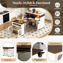 Extendable Dining Table With Folding Top, Rolling Kitchen Island With Drawers And Power Outlet