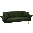 Convertible Double Futon Sofa Bed With Folding Armrests For Living Rooms by HouseOfZazla