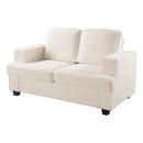 Modern Loveseat, Comfortable 2 Seater Couch With Deep Seating, Loose Back Cushions, Wide Arms by HouseOfZazla