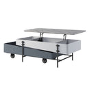 Wilkins - High Gloss Coffee Table With Lift Top - Gray / White by Unique Piece Furniture