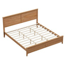 Modern Solid Wood King Size Platform Bed with Sturdy Wooden Slats Support by HouseOfZazla