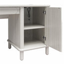 Selena - Double Pedestal Desk - Rustic White by HouseOfZazla