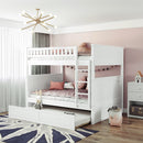 Bunk Bed With Twin Size Trundle, Guardrails by Unique Piece Furniture