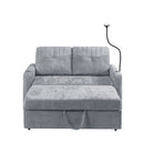 Modern Loveseat Pull Out Sofa Bed With Adjustable Backrest, Two Cup Holders, A Phone Holder, Three Charging Ports And Side Storage Pockets For Living Room by HouseOfZazla