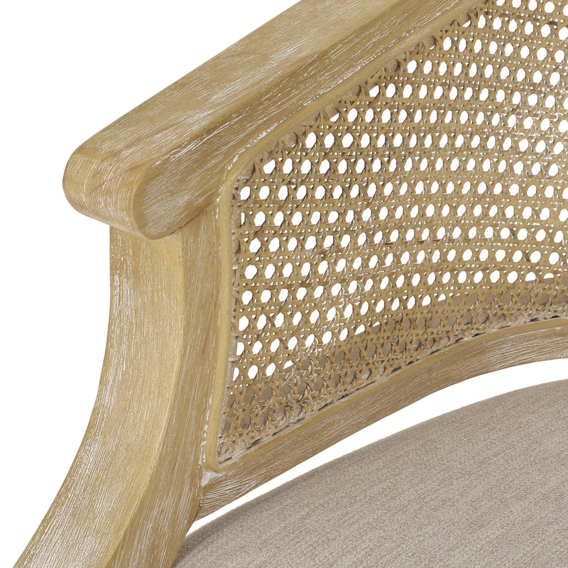 Walker Edison | Rattan Curved Back Accent Chair