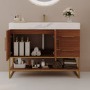 36" Modern Free-Standing Bathroom Vanity with Seamless Ceramic Sink