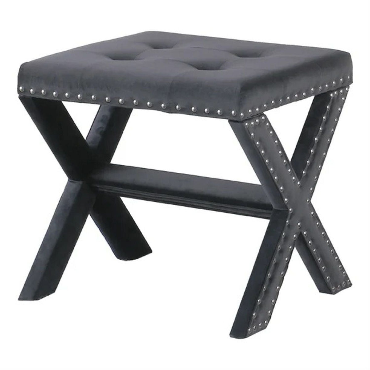 Upholstered Accent Bench With Nailhead Trim, photo 18 of 23