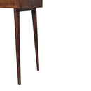Elevated Chestnut Console Table, 2-Drawers, Nordic Legs