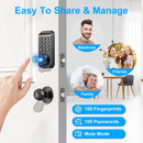 Wireless Keyless Smart Door Lock, Fingerprint & App Controlled, IP67 Waterproof