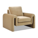 Mason - Arched Arm Chair - Camel Brown Beige by HouseOfZazla