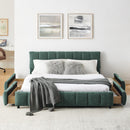 Modern Platform Bed Frame With Thick Fabric by Unique Piece Furniture
