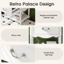 Wave Design Bathroom Vanity With Sink, 2 Drawers And Open Shelf by HouseOfZazla