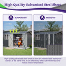 10X8FT Outdoor Steel Storage Shed with Clear Window, Lockable Doors by HouseOfZazla