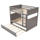 Bunk Bed With Twin Size Trundle, Guardrails by Unique Piece Furniture