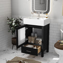 Bathroom Vanity With Ceramic Sink And Ample Storage, Ideal For Small Bathrooms by HouseOfZazla
