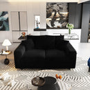 Deep Seat Convertible Sofa With Soft Pillows And Ottomans by HouseOfZazla