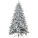 HOMCOM 8ft Snow Flocked Artificial Christmas Tree