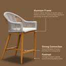 Bar Stools Set of 2 with Arm and Backrest