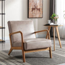 Classic Mid-Century Modern Accent Chairs, Open Framed Armchair With Cushioning by Unique Piece Furniture